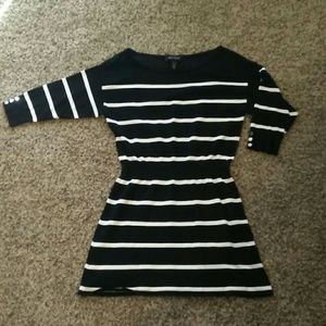 White House Black Market | Black + White Tunic